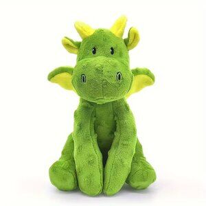 Interactive Plush Dragon Toy Whistle Sound Chew-Resistant All Dogs 9" x  9"